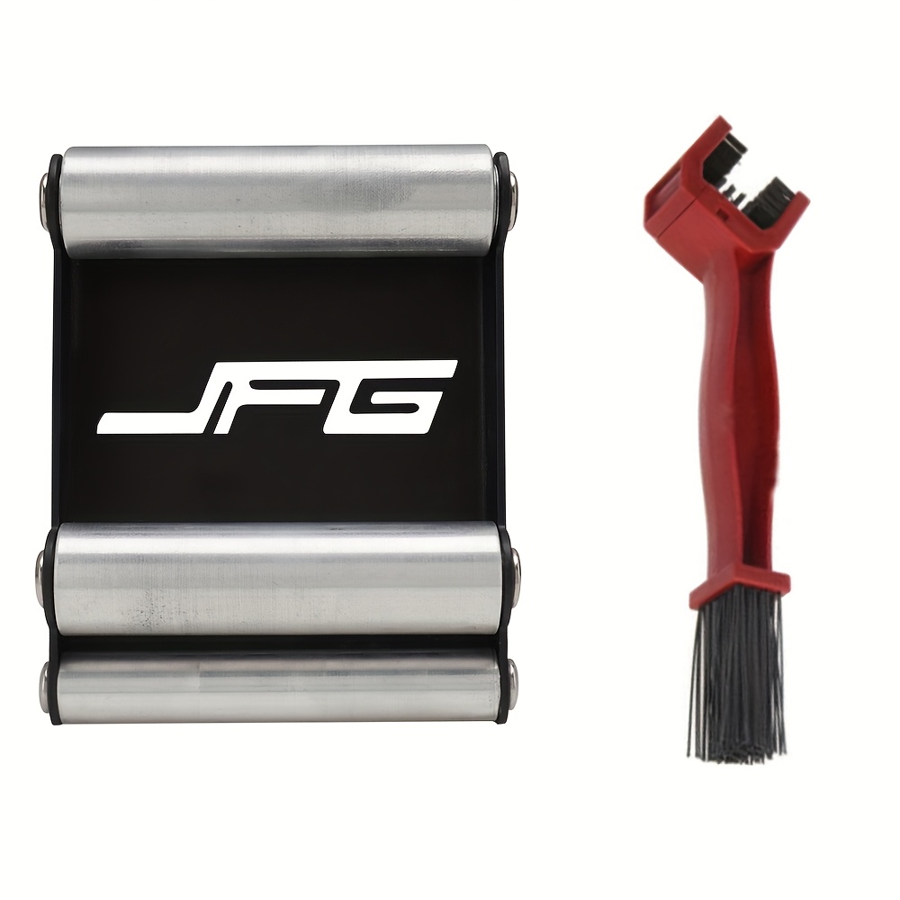 Image of Jfg Racing Motorcycle Wheel Cleaning Stand With Red Chain Brush Cleaner Universal Motorcycle Lift Stand Aluminum Alloy Motorcycle Support For Most Of The Motorcycle Bikes