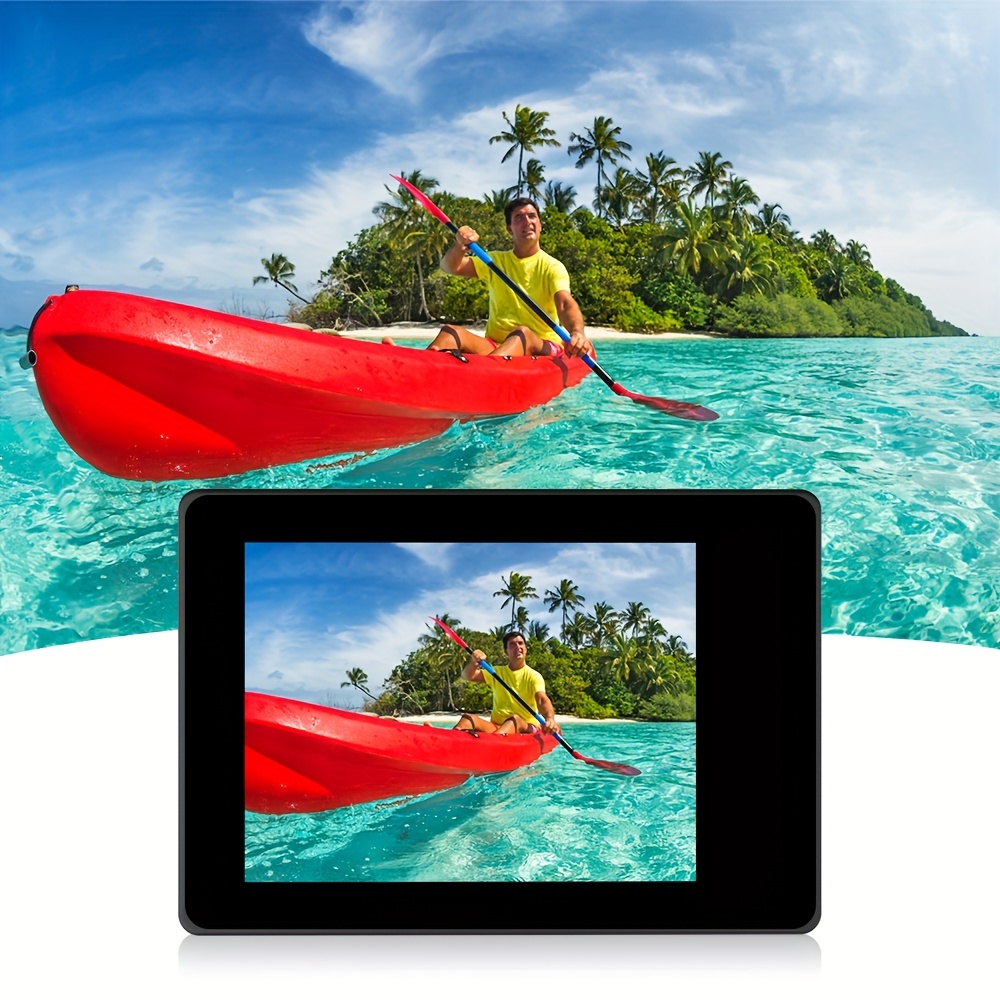 câmera de   wifi 4k ultra hd com visão noturna, à   dágua, grav  em loop e   -   para  , ciclismo, caminhada &   -   cartão de armazenamento de 128gb, câmeras de   | design de lente   | construção durável, câmera externa sem fio à   dágua detalhes 2