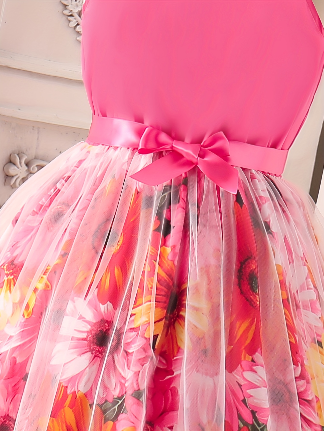 girls summer casual sleeveless dress floral print Temu United