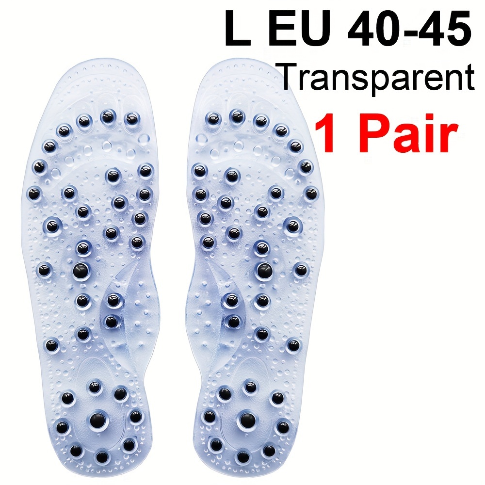 1 Pair Of Magnetic Massage Insoles For Men And Women, Yongquan Point Foot Pad, Massage For Sneakers, Long-lasting Foot Care Insoles