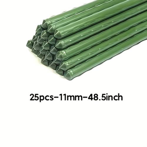 plant stakes 25 50pcs extra long 48 in heavy duty plastic coated garden stakes for plant support and organization sturdy weather resistant and 4ft rust proof support for tomatoes and vines