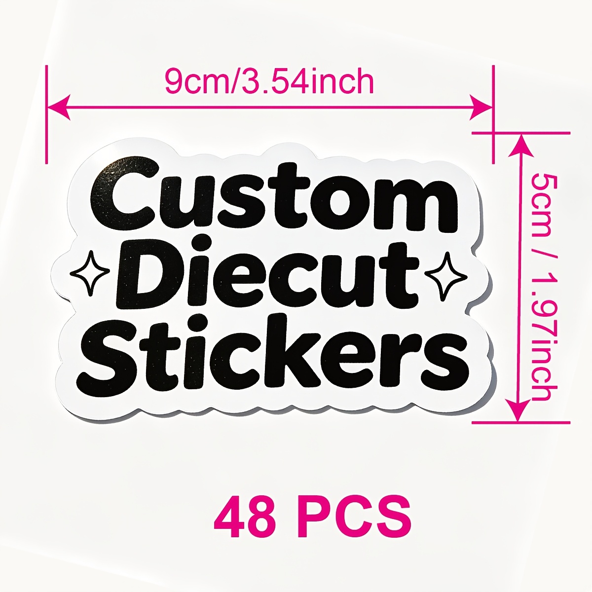 TEMU Custom Rectangle White/holographic Stickers Label For Business Logo, Individually Cut Labels (die-cut), Individually Die Cut Personalized