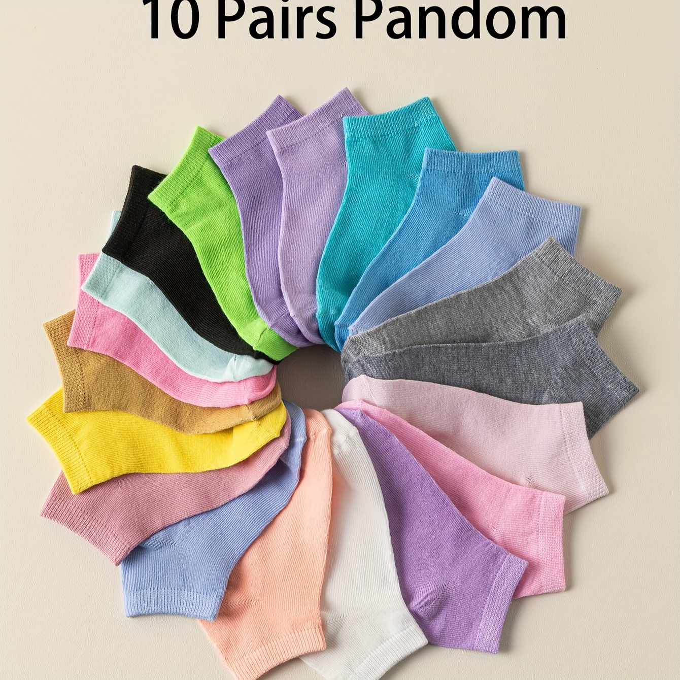 10 Pairs Of Plain Short Socks: Soft, Comfortable, Casual, Versatile, Student Ankle Socks - Suitable For Daily Use, Random Mixed Colors