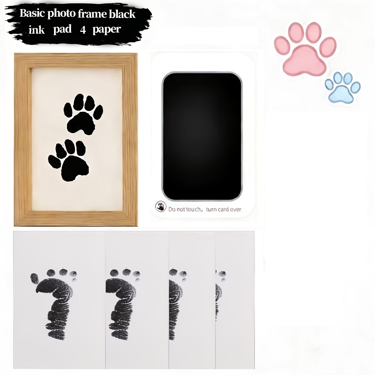 TEMU 6pcs Pet Set With Printing Design, Plastic Material For , Universal For Cats And Dogs Diy Memorial Set, Perfect Daily Keepsake Gift For Pet Lovers And Owners