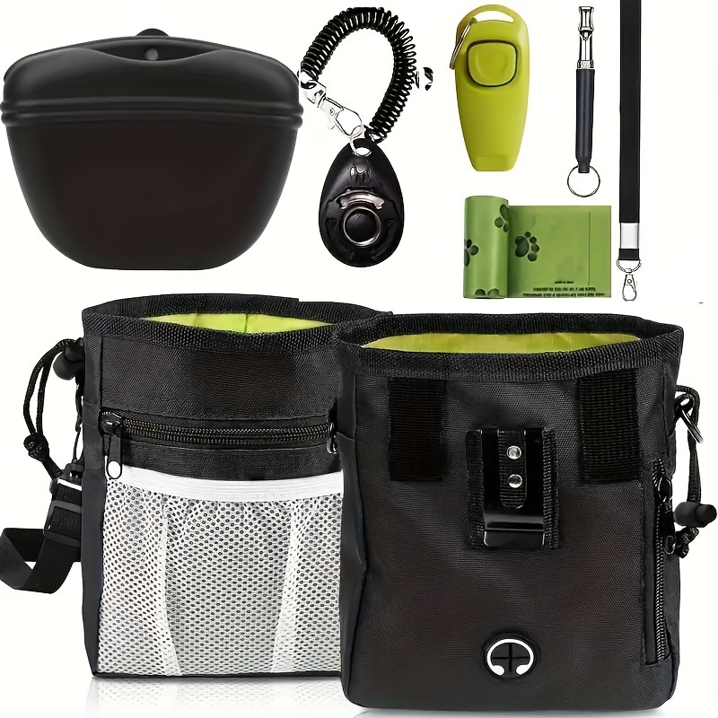 

1pc Dog Training Kit With Waist Bag, 2-in-1 Whistle Clicker, Technology Silent Whistle, And Dog Waste Bags For Puppy Training