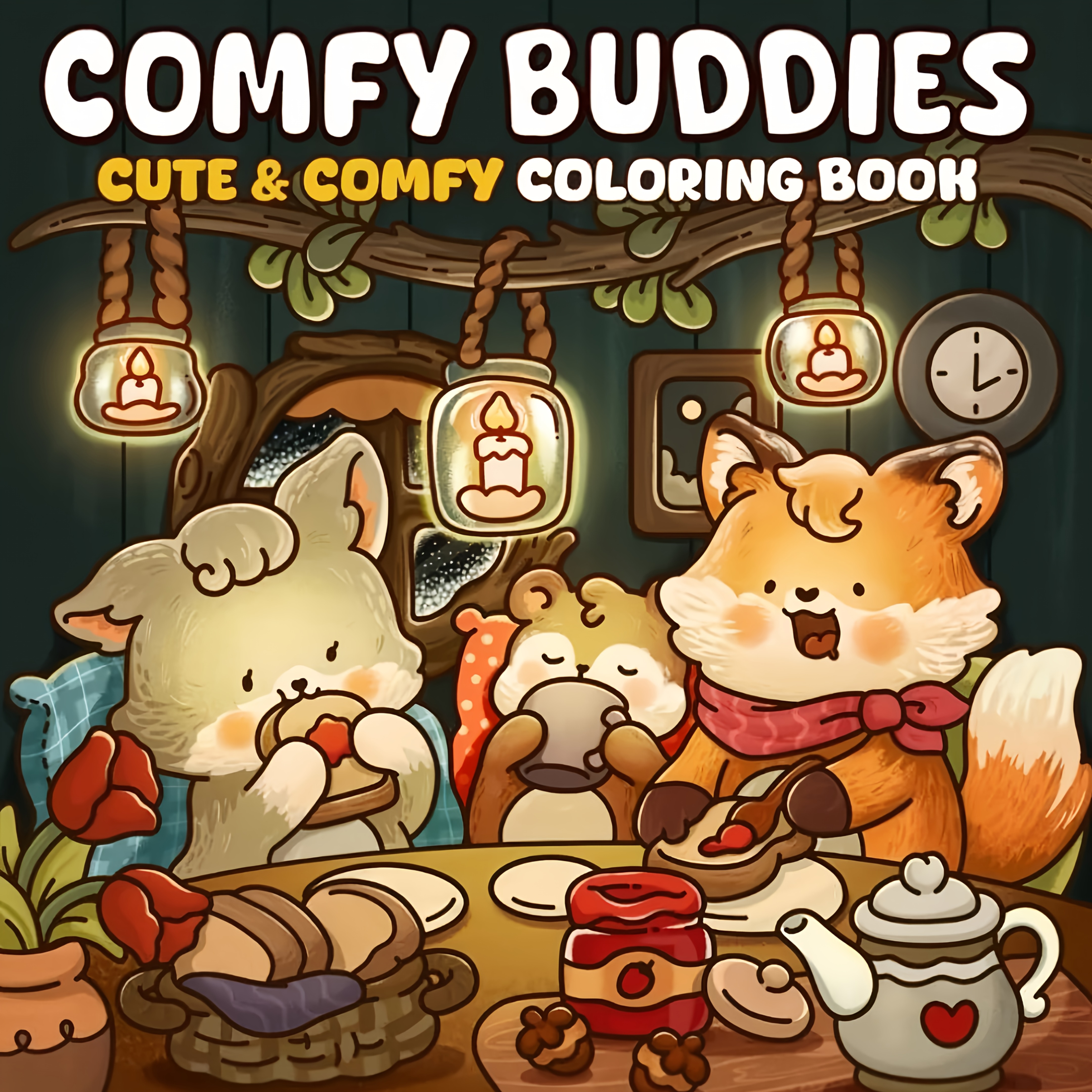 Deluxe 30 Page Pattern Comfy Coloring Book, Relaxing Art Activity For Thanksgiving, Easter, Christmas, Birthdays - Intricate Scenes On