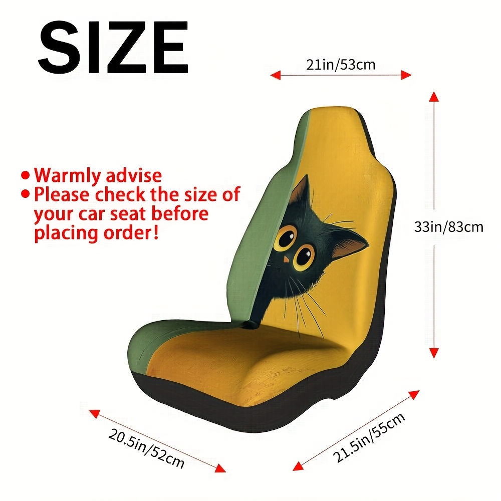TEMU 2 pezzi, Coprisedili Auto Stampa , Design Elegante, Adatti per Auto, SUV, , Camion, Materiale Resistente, Coprisedili Anteriori per e Donne,