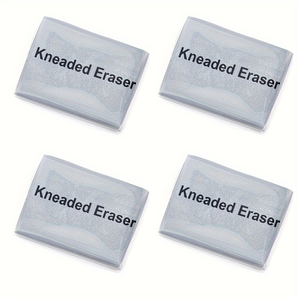 

4-piece Premium Kneaded Rubber Erasers, Grey - Ideal For Artists & Designers