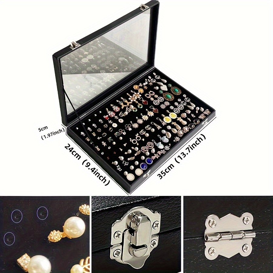 Jewelry Storage Box, Earrings, Earrings, Necklace, Jewelry Box, Earrings, Rings, Bracelets, Special Transparent Large Capacity, High-end Feeling, Jewelry Boxes