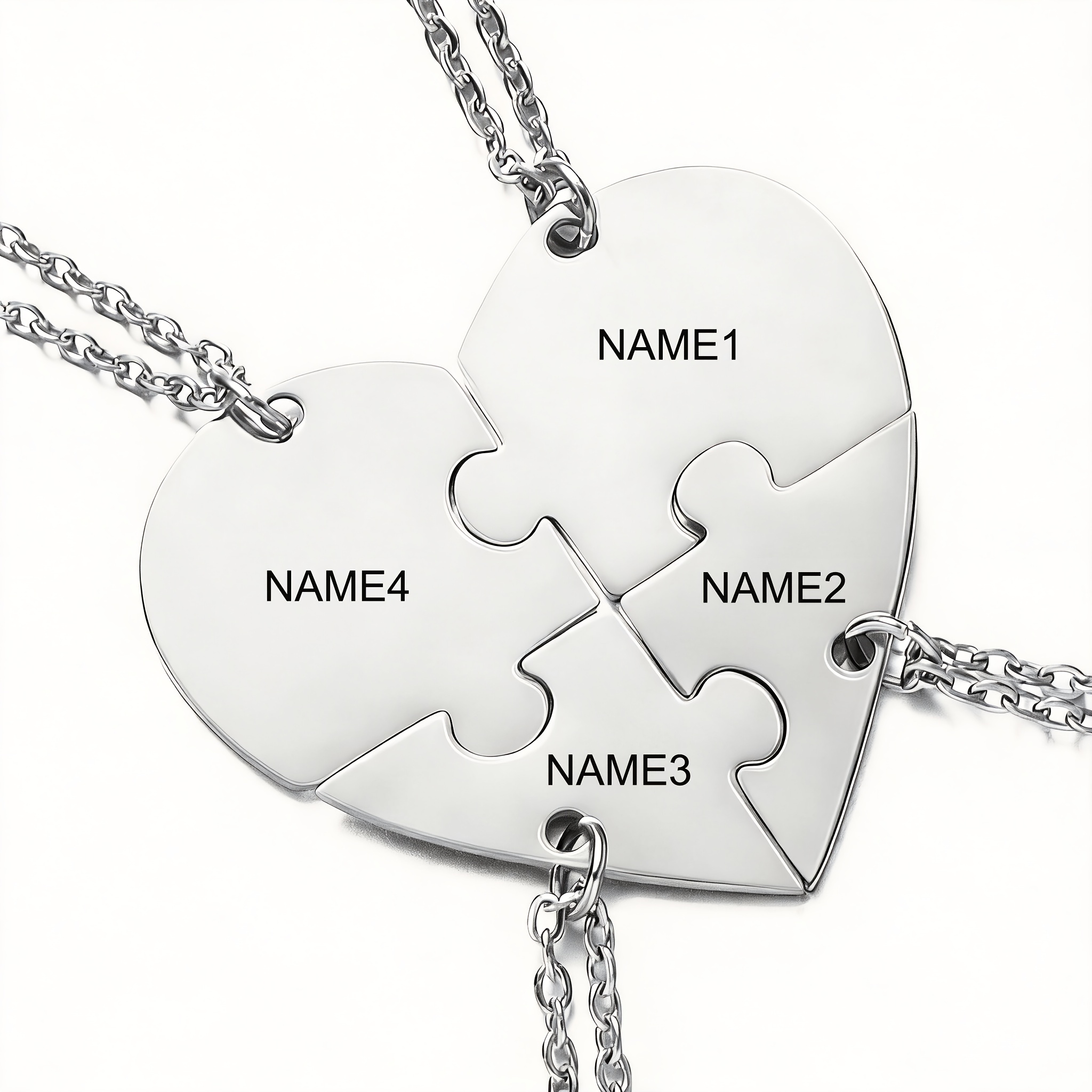 TEMU Custom Name 304 Stainless Steel -shaped Pendant Necklace, Engraved With Letters Of Girlfriend, Best Friend, Mother, Or 's Name, Valentine's Day