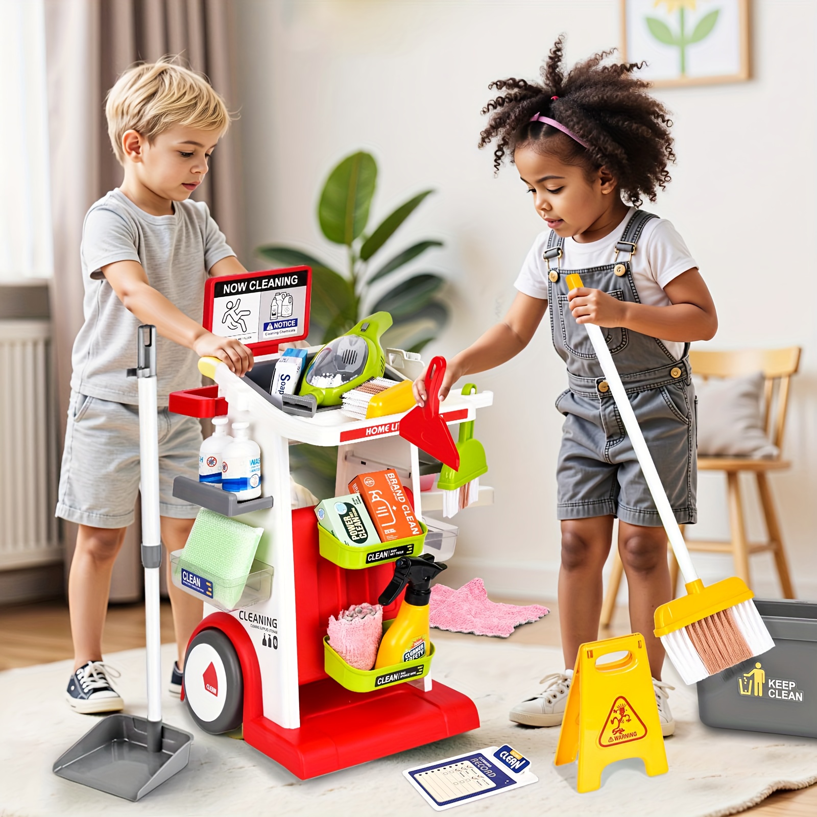 Mini-schoonmaakkar voor kinderen