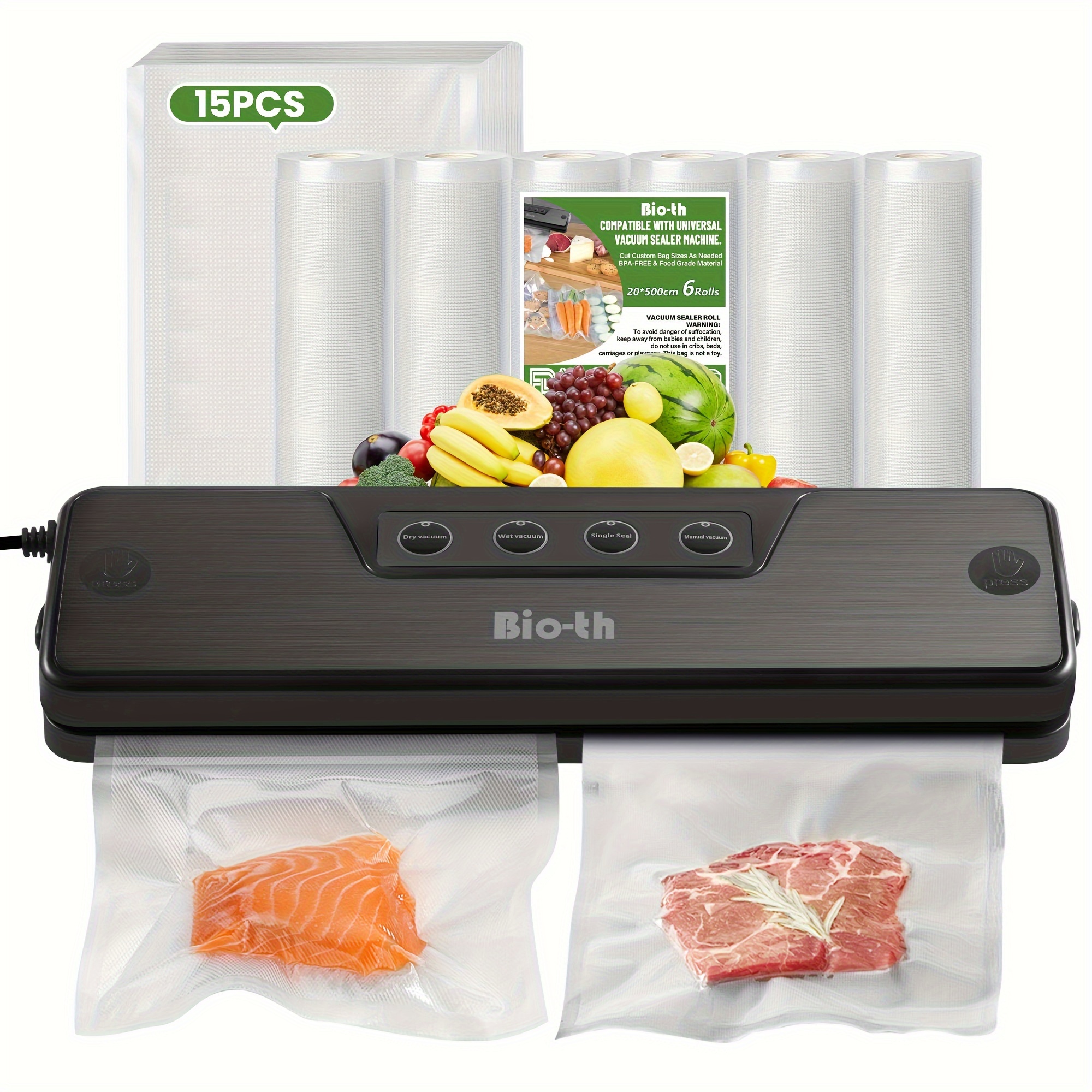 For Kitchen-Vacuum newest Sealer Starter System with Bags