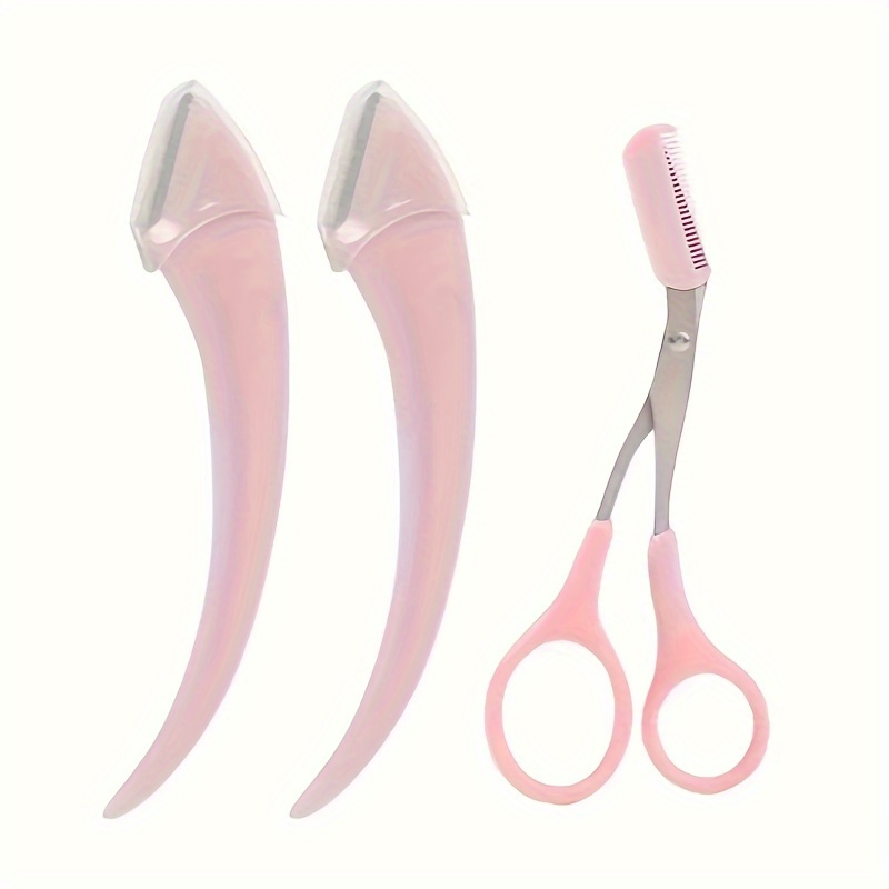 

3 Pcs Eyebrow Trimmer Scissors With Comb Professional Precision Eyebrow Comb Scissors Set Small Eyebrow Razors For Women Men Eyebrow Trimming Scissors Eyebrow Grooming Kit Hair Removal Beauty Tool