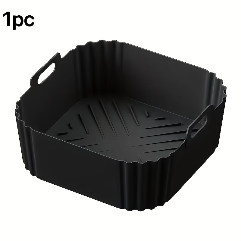 Image of 1pc, Silicone Baking Tray Suitable For Air Fryers, Suitable For Af181, Af180, Af141, Af140. It Has A Non Stick Surface, To Use In Air Fryers, Ovens, And Microwaves.