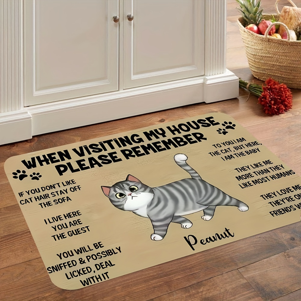 1pc Funny Cat Welcome Doormat – &*;When *&*; Humorous Home Decor, Durable  Polyester, Low Pile, Machine Washable, Perfect Gift for Cat Love