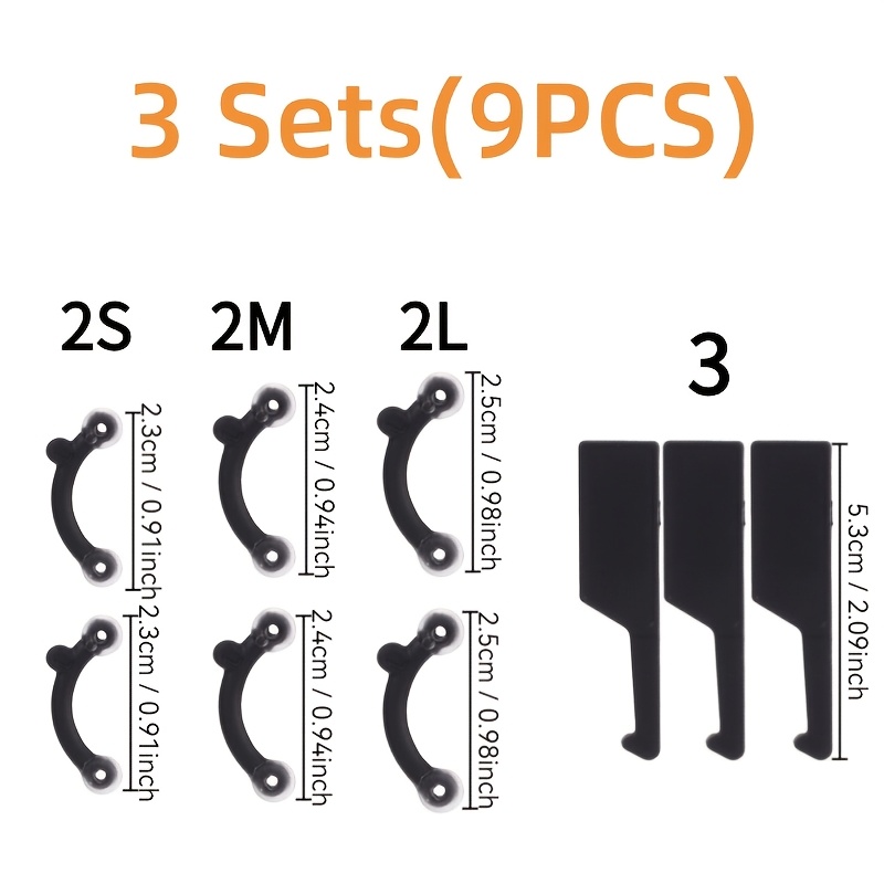 TEMU 3-set (9pcs) Nose Pad Enhancement Kit - 3d Invisible Nose Pads, Nose Bridge Height Enhancer, Nose Shaping Tool - Nose Bridge Lifter, 3 Sizes,