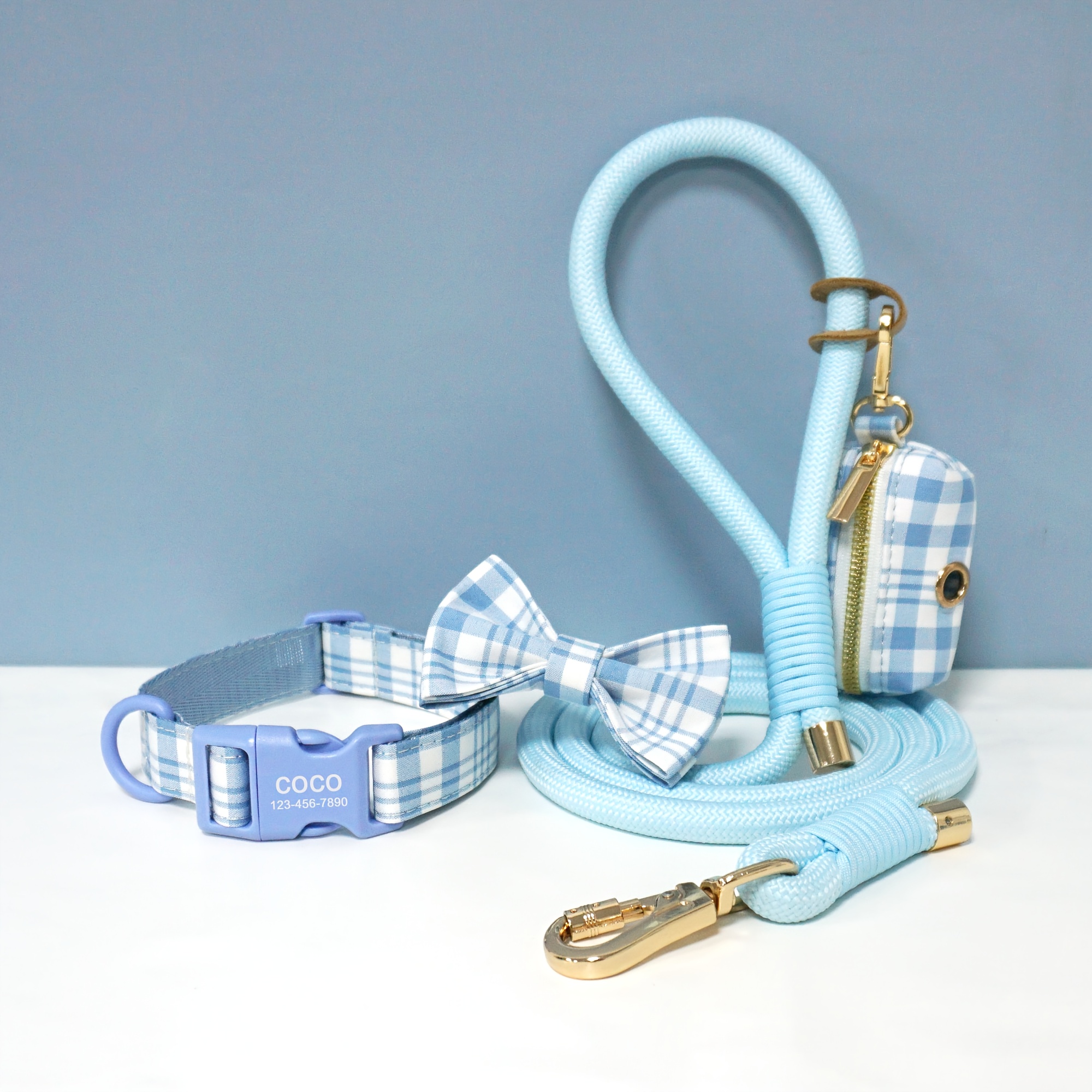 4pcs Cute Colorful Adjustable Pet Dog Collars with Bow Tie