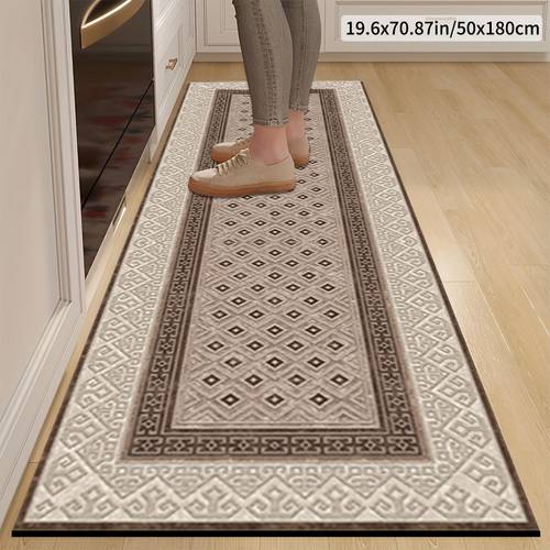 1 diatomite kitchen rug long strip rug minimalist style rectangle cushioned soft rubber pad suitable for kitchen bathroom entryway laundry room etc room decor