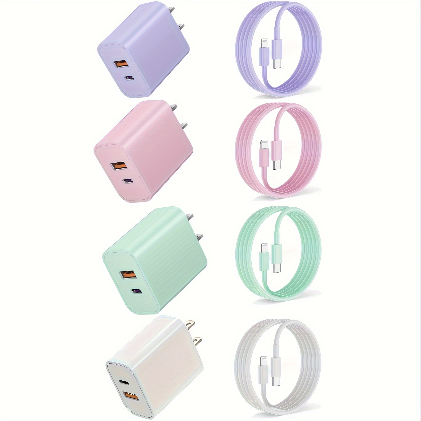

Suitable For Quick Charging Of Iphone Charger, Pd 20w Double-port Wall Charger Block, With 6ft C-type To Lightning Quick Charging Data Sync Cable, Compatible With Iphone 14131211pro Max X S Xr X 8ipad