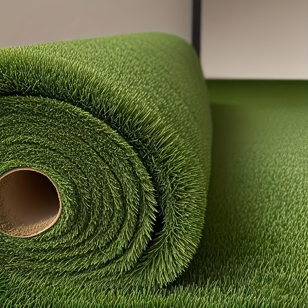 Extra Thick 99.06x999.74 cm Green Artificial Grass, Outdoor Rugs, Patio Lawn Mat with TPR Rubber Backing, Non-Shedding Easy to Clean, Suitable for Yard, Garden, Hallway, Christmas Easter Gift