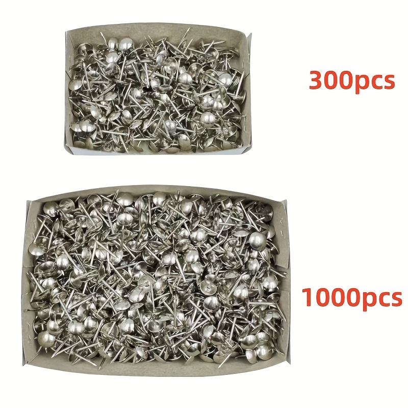 Uxcell 40-Pack Upholstery Nails – 16mm Flat Head Silver Tone Furniture Tacks, 25mm Length, For Sofas, Headboards, And DIY Crafts