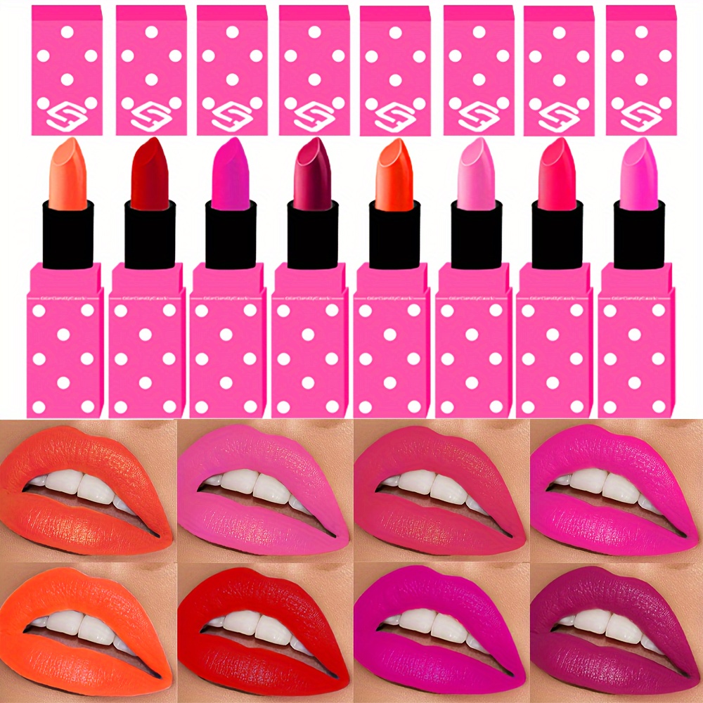 

Matte Lipstick Series, Creamy Long-lasting Moisturizing Formula, Easy To Apply Full Color Range, Lip Line Smoothing, Waterproof, Non-fading