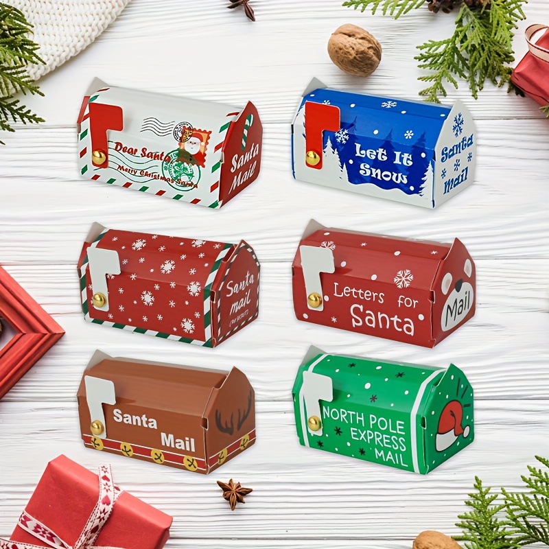 24pcs mailbox shaped christmas gift boxes perfect for treats candies chocolates stocking stuffers ideal for weddings birthdays holiday parties details 2