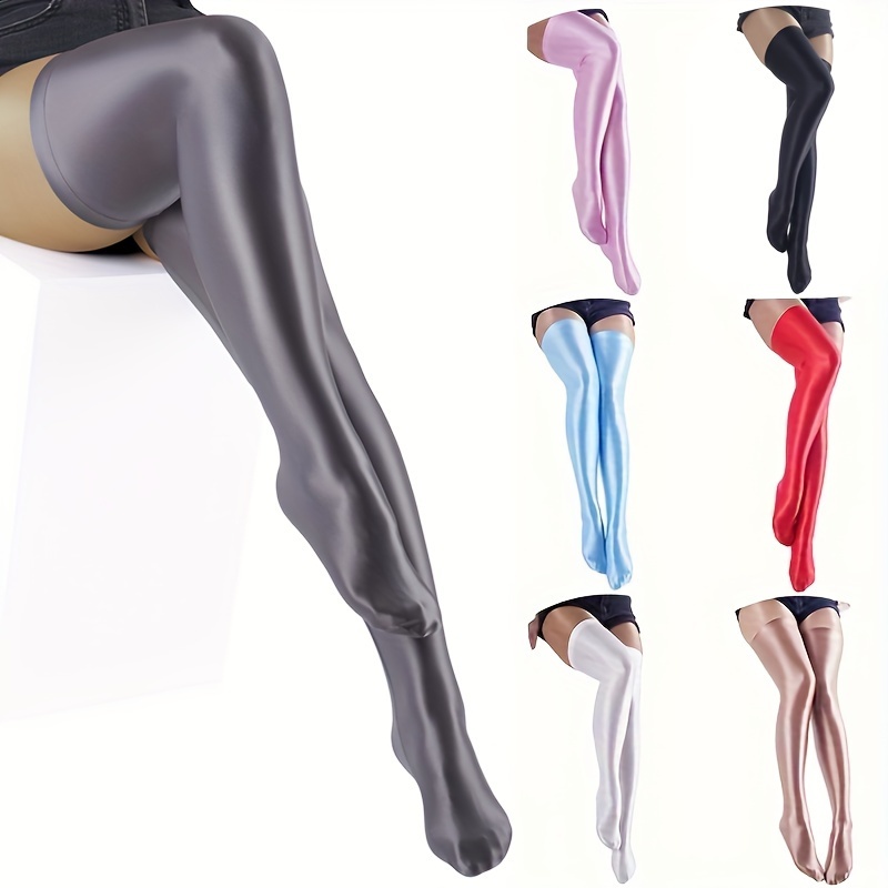 

Oily Slim Fit Thigh High Stockings, Cosplay Over The Knee Socks, Women's Stockings & Hosiery
