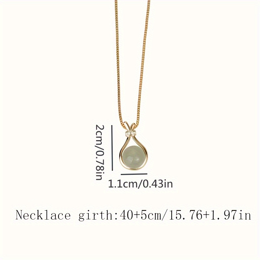 elegant faux   pendant necklace elegant golden alloy necklace simple jewelry for women details 3