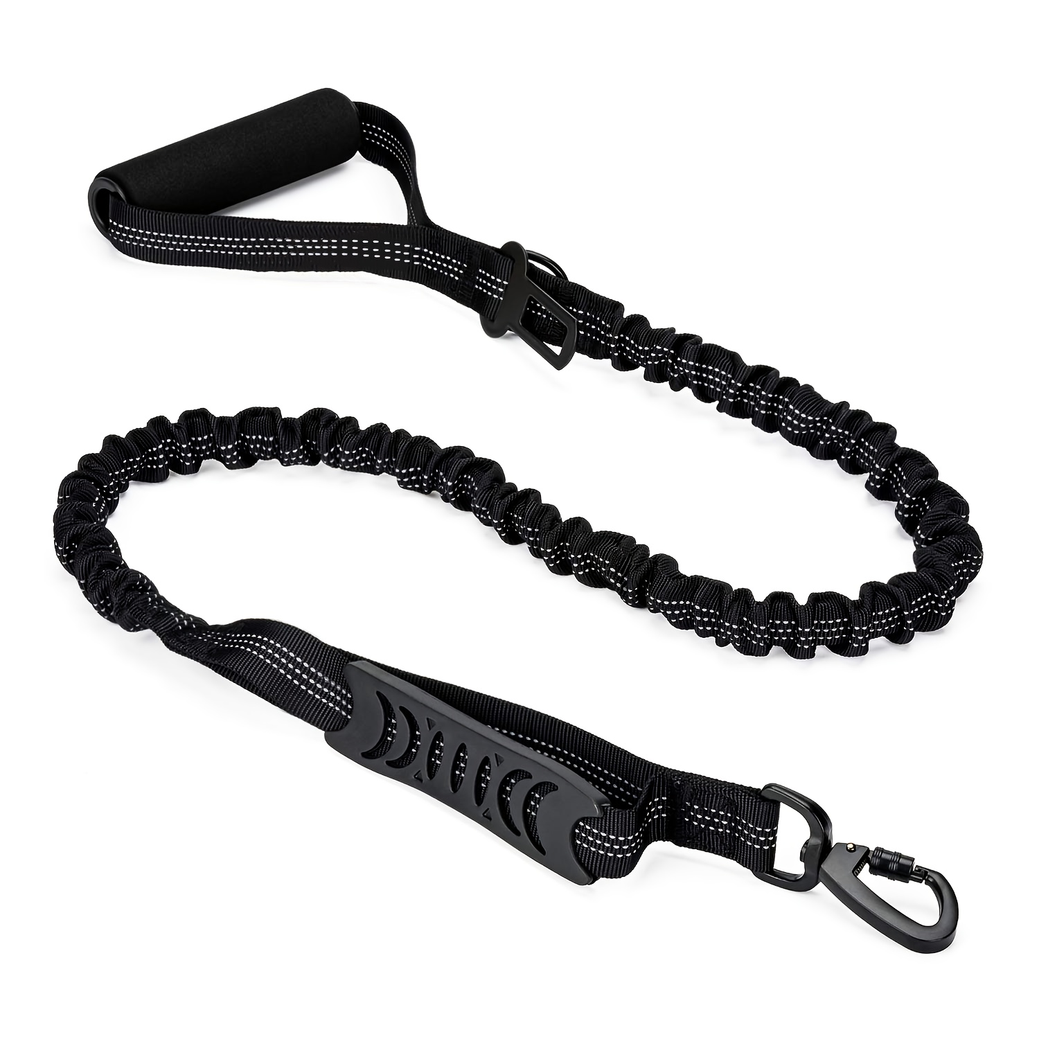 TEMU 5ft Heavy-duty Elastic Bungee Dog Leash With Shock Absorbing System, Padded Handle & Traffic Handle - 5-foot Long Leash For Medium/large Dogs,