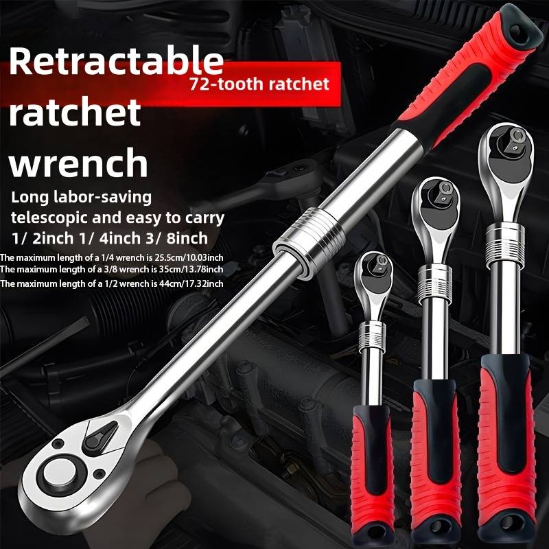 3/8 Inch Drive Telescoping Extendable Ratchet With Quick Release - Am Tech I3450
