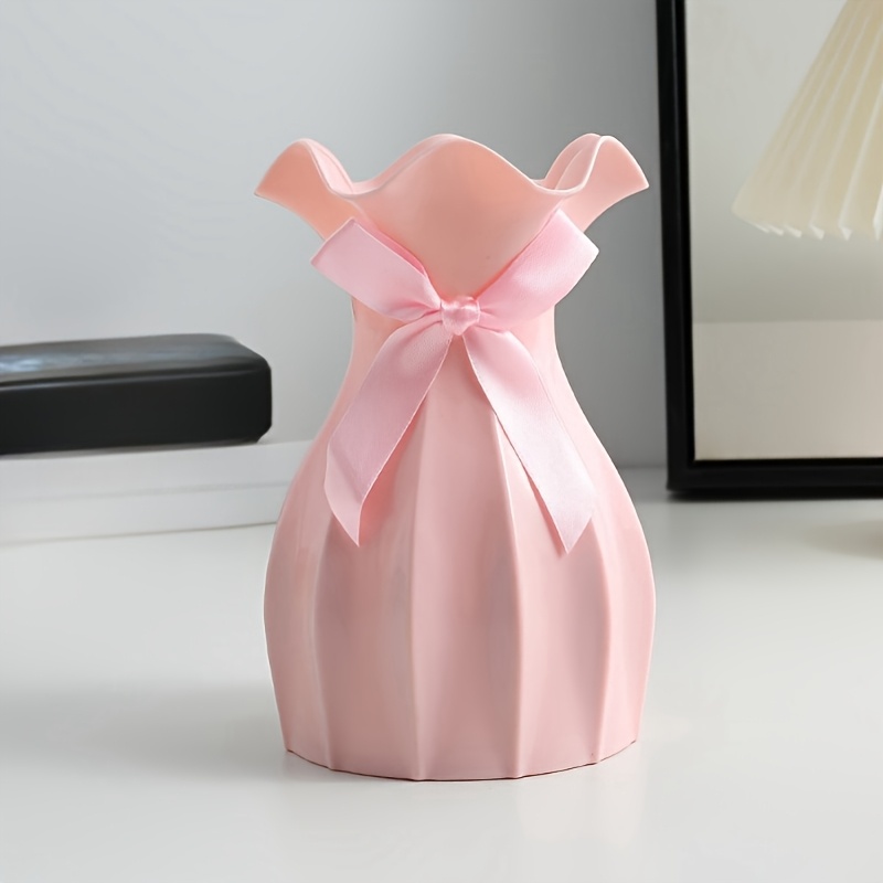 Vase Ornament, 1pc Vase Anti-drop Dried Flower Arrangement Handmade Vase High-value Living Room Ornament, Suitable For Valentine's Day, Halloween And Other Holiday Gifts