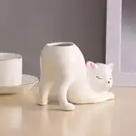 1pc/波西米亚创意设计可爱的猫猫花盆种植繁殖地,轻巧多用途,合成树脂防摔版,适合室内/室外使用