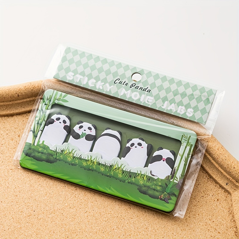 TEMU Lot de 5 -notes adhésifs mignons d'animaux, notes autocollantes, décoration de dessin , étiquettes-autocollants pour messages, marque-pages de