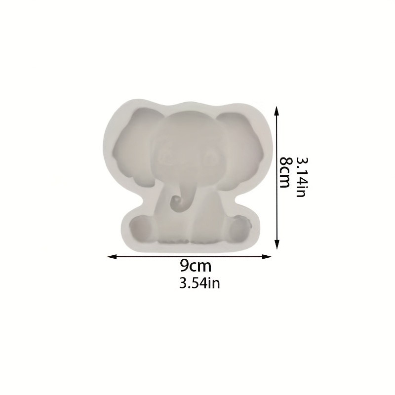 Image of 1pc Cute Elephant Silicone Mold - Suitable For Clay Art, Plaster Crafts - Ideal For Christmas, Easter, Halloween, Hanukkah, Thanksgiving - Ideal Plaster Mold, Clay Mold, Resin Mold.