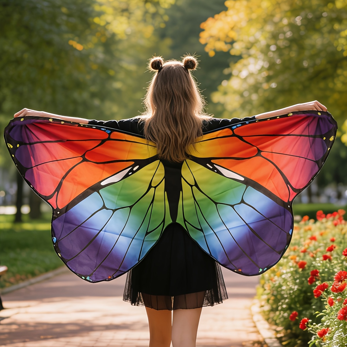 adult womens  ow g dient monarch   wings back deco tion adult party cosplay props   additions holiday dress up wings props birthday   supplies other costume additions without battery