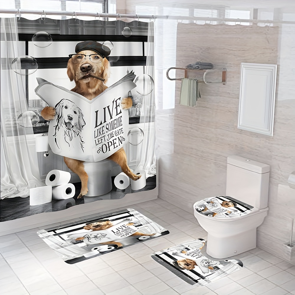 Dog Shower Curtain - Temu