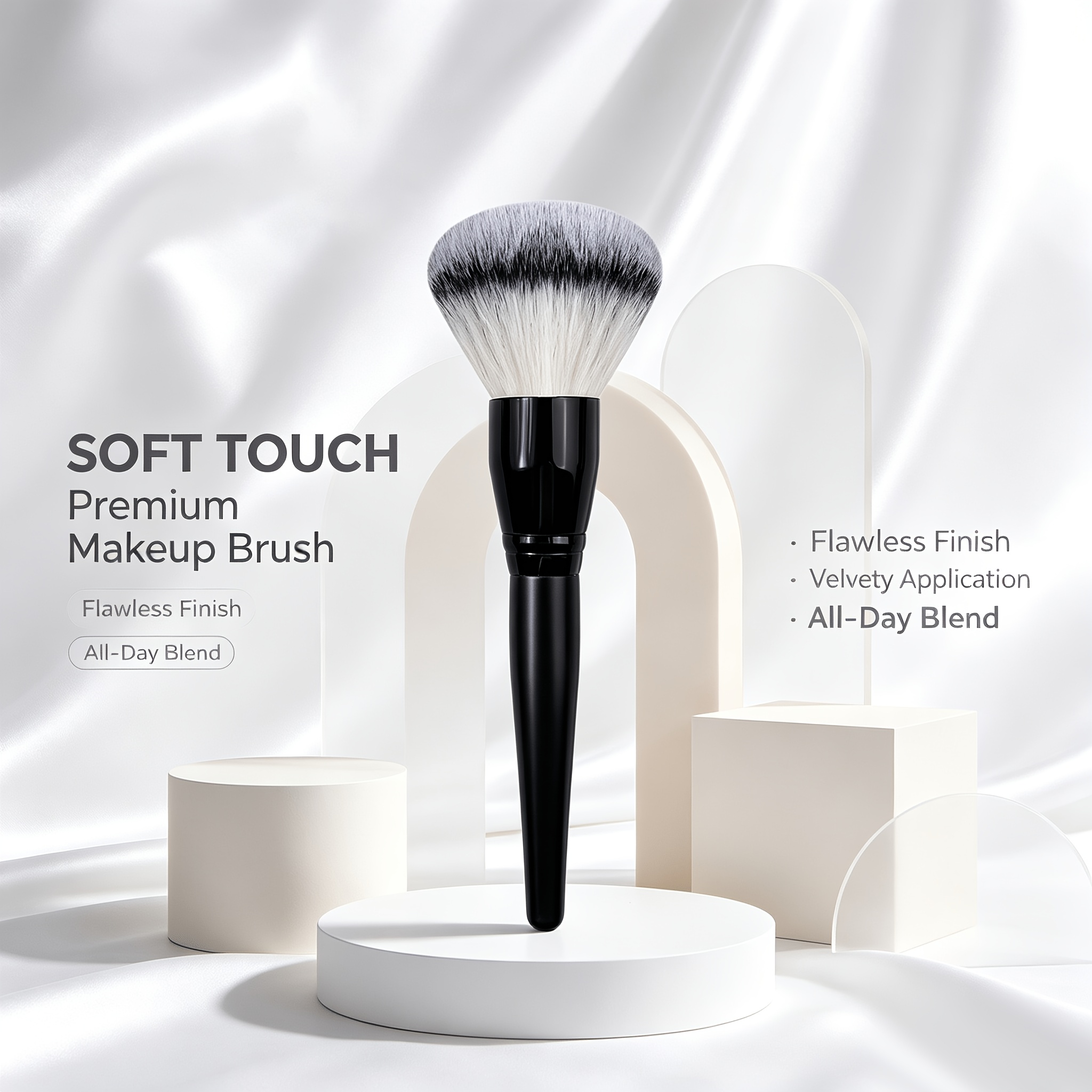 TEMU Pinceau de Cosmétique Touch, pour poudre libre, poudre fixatrice et blush, application veloutée , outil cosmétique pour un mélange parfait