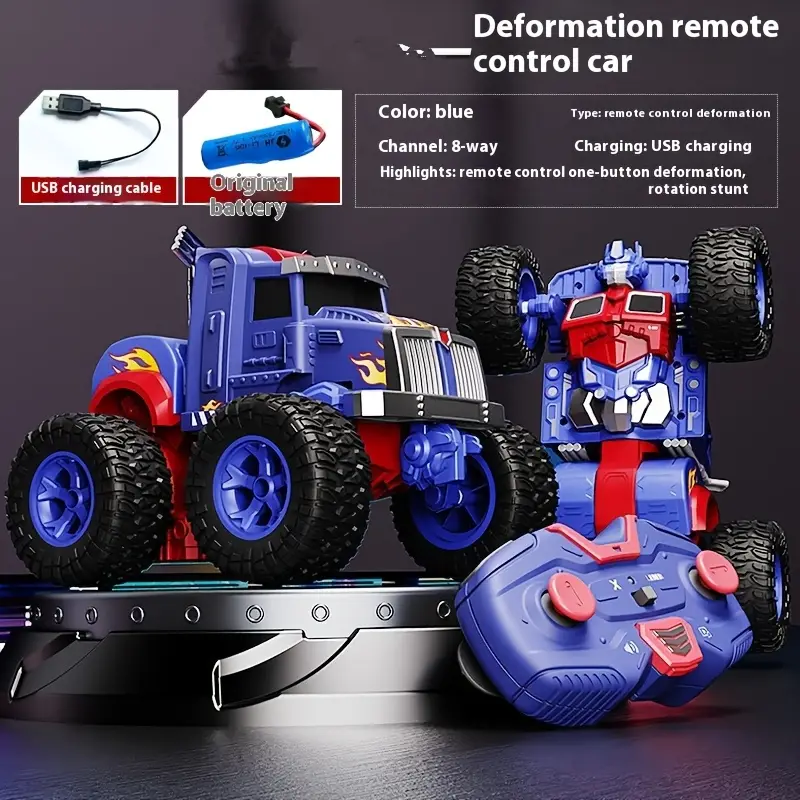 transformed remote control key deformation 2 4g off road climbing model toy kong robot suitable for christmas childrens day and birthday gifts for boys and girls over 8 years old details 7
