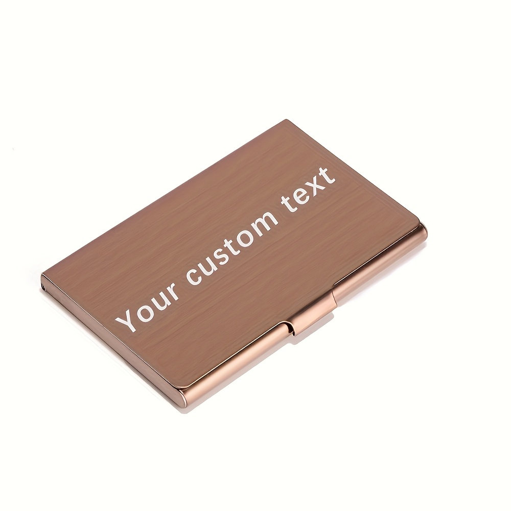 TEMU Metal Card Holder, Personalized Engraved Logo, Men's/women's Business Gift
