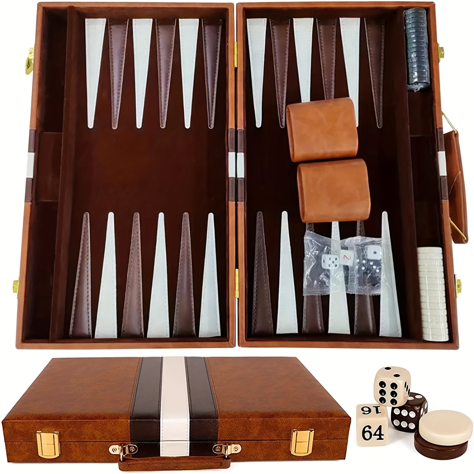 15inch Backgammon Set Classic Folding Board