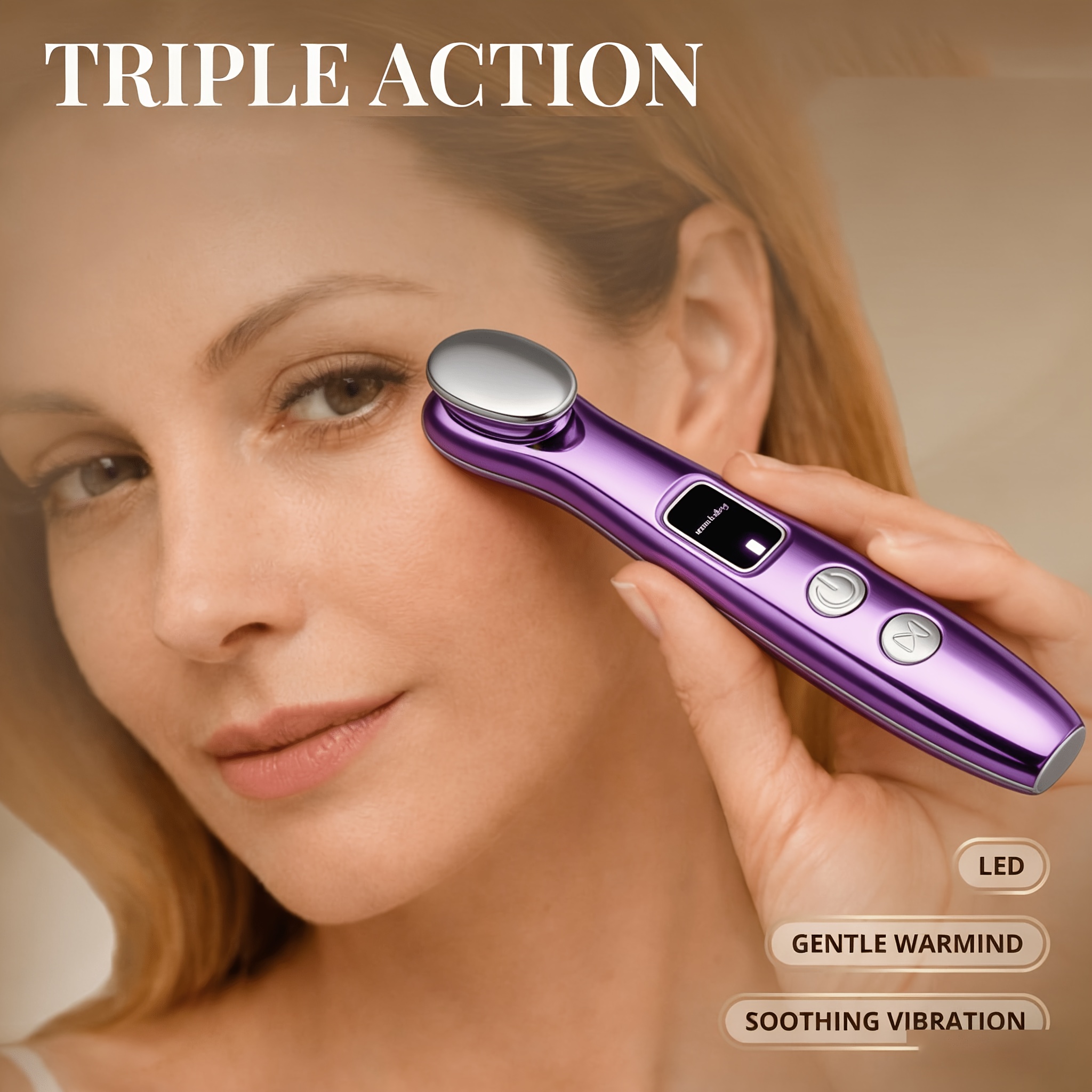 Tragbares Gesichts-, Nacken- Augenmassagegert mit mehreren Funktionen  inklusive *- Vibrationsmodi  USB-aufladbar * * Geschenk fr Frauen. Be*ter  Augenstab & Augenmassagewerkzeug  Sanfte * & ...