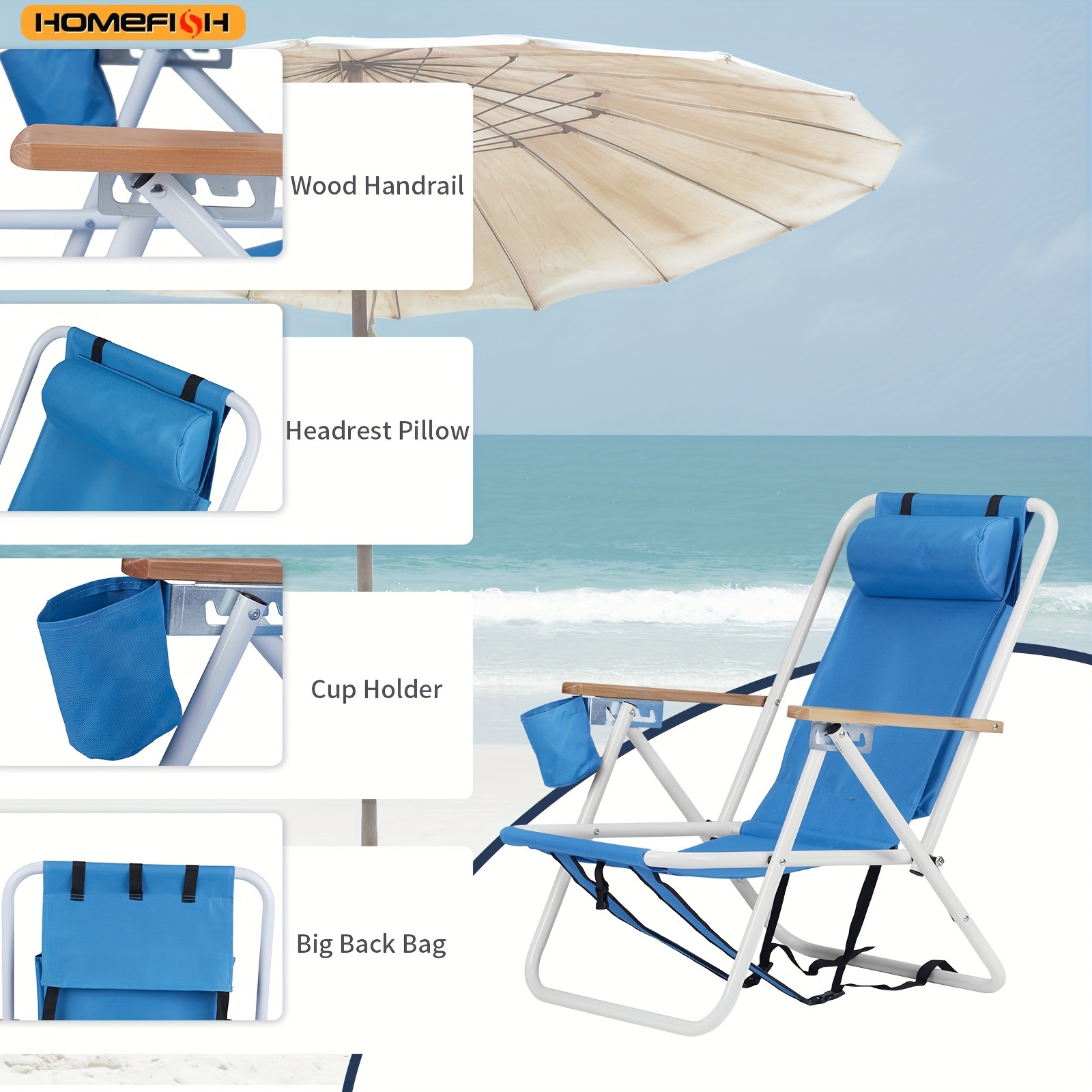 PLKO Silla De Camping Portátil Doble Con Toldo Para Sillas De