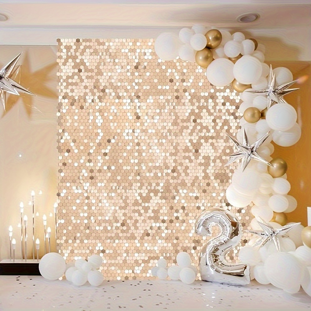 Toile de fond à paillettes scintillantes, panneau de rideau à