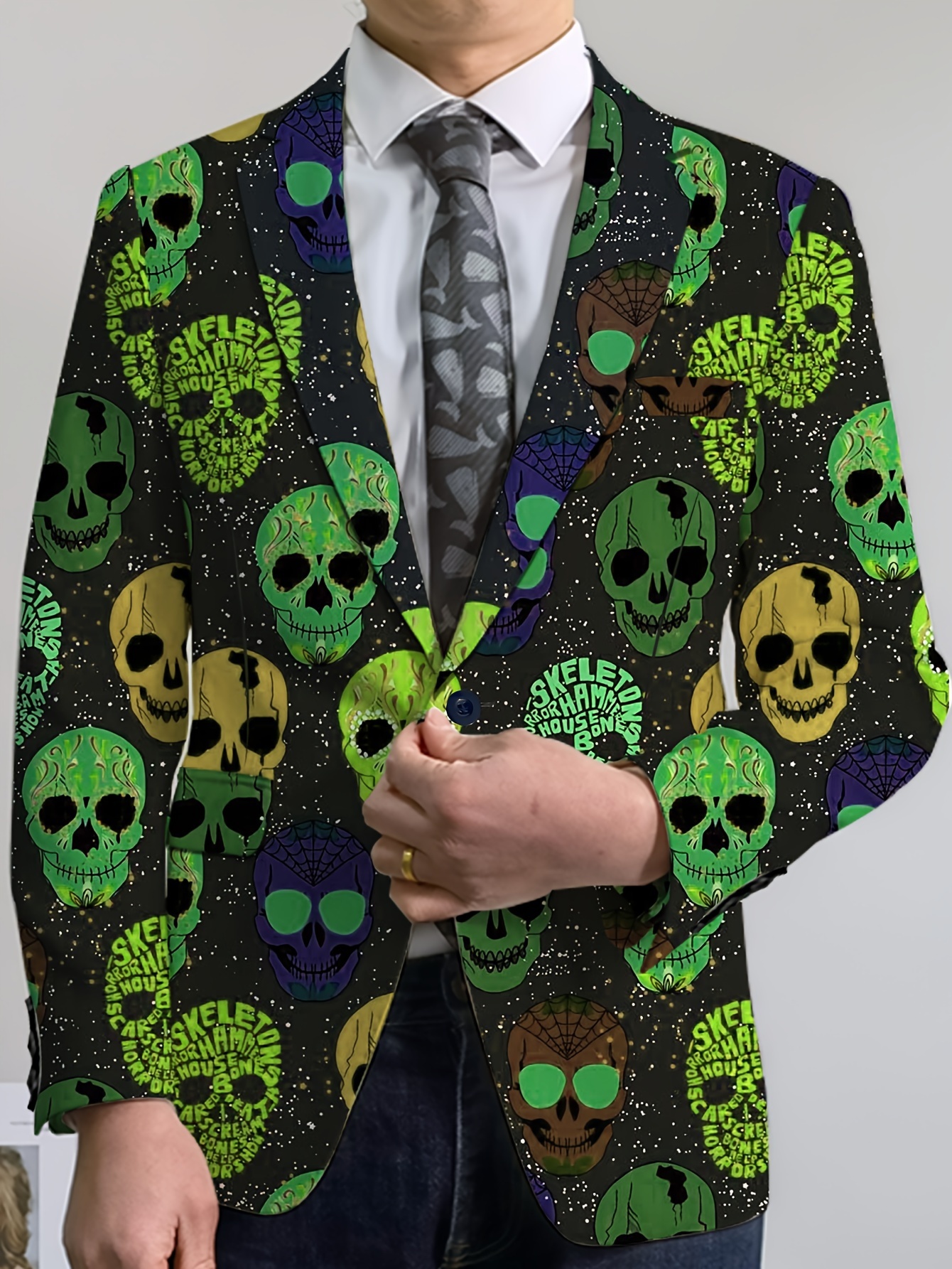 mens long sleeve suit jacket cool skull - Temu Mauritius
