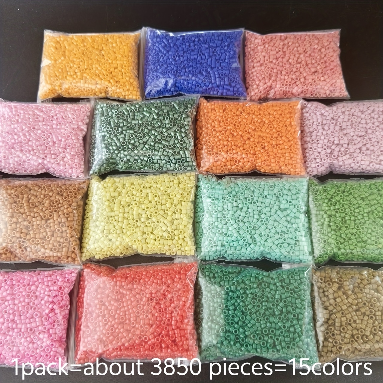TEMU 7700pcs 30 Vibrant Colors / 3850pcs 15 Vibrant Colors 2.5mm Glass Seed Beads, Decorative Beads, High-quality Round Loose Beads For Jewelry