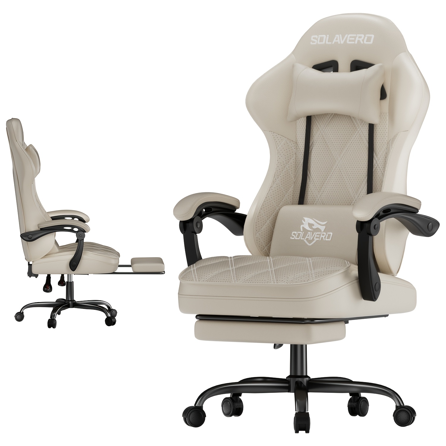 Image of Gaming Chair With Massage Lumbar Support, -reclining Computer Chair, Adult Ergonomic Chair, 360°swivel Function, For Gaming Or Office, Gifts For Family