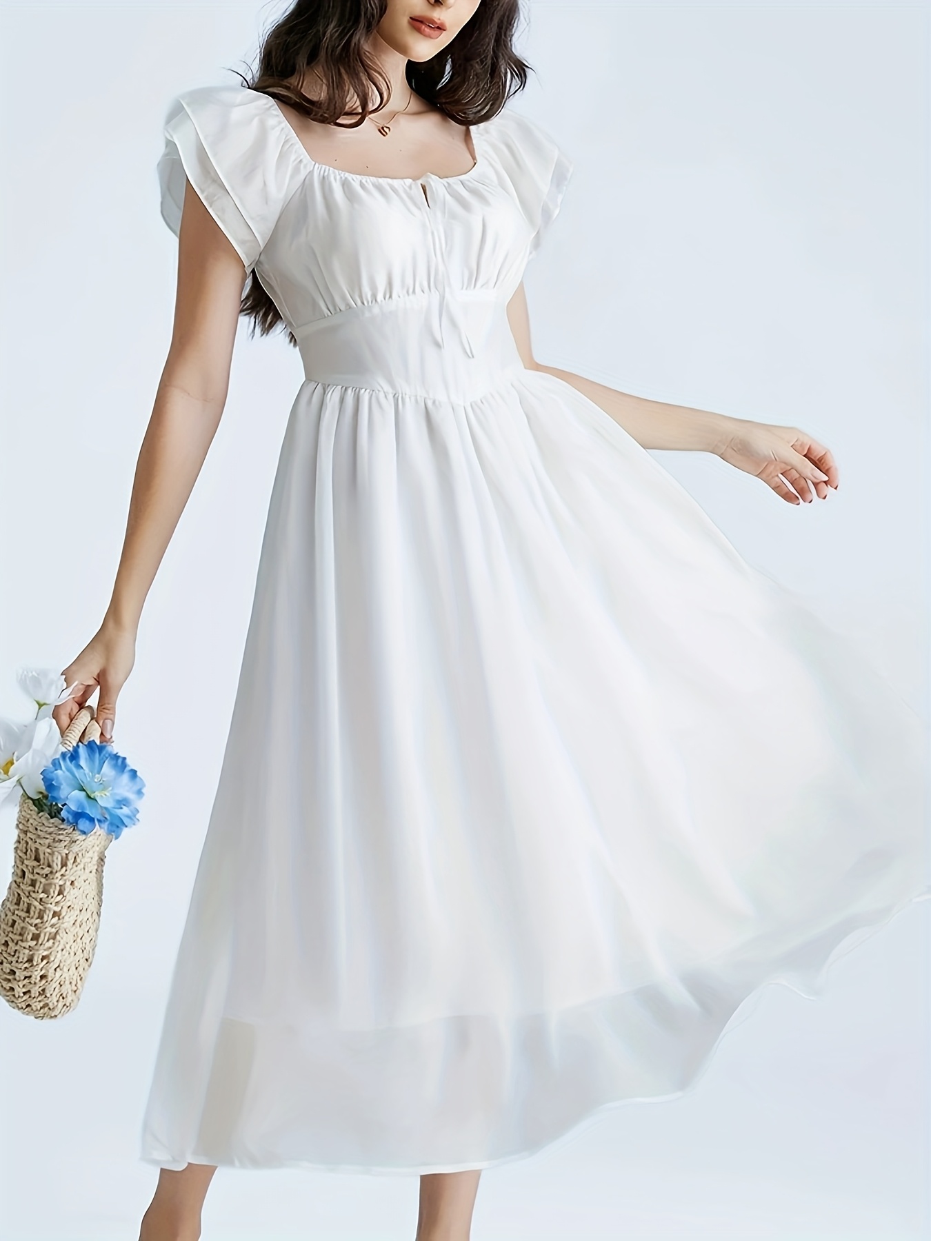 off shoulder wedding guest dress Ever-Pretty Elegant Off Shoulder Short Sleeve Split Bandage Floor-Length Budget Bridesmaid Dress