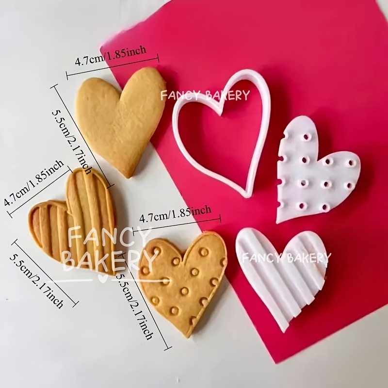 3pcs/set Valentine's Day Cookie Cutter Biscuit Cake Cookie Decorating Tools Wedding Shape Biscuit Baking Molds