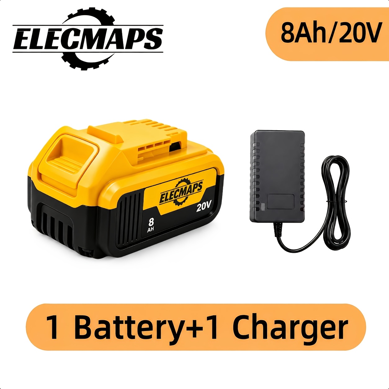 Temu – TEMU 1pc Battery With Charger/2pcs Batteries With Charger, For 20v Tools, Impact , Electric Wrenches, Reciprocating Saws, Screwdrivers, And Circular